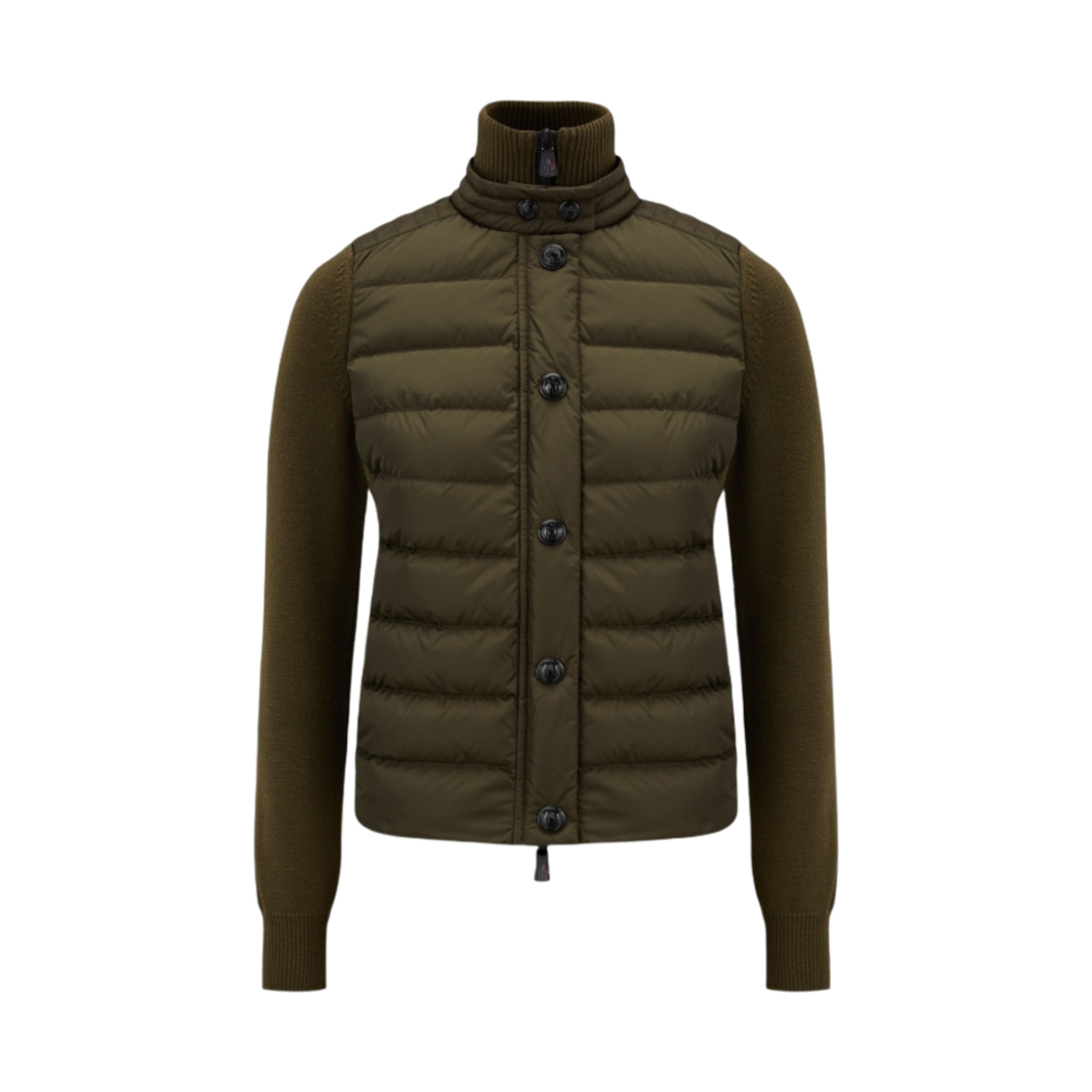 (W) 몽클레르 패딩 울 가디건 그린 - 22FW((W) Moncler Padded Wool Cardigan Green - 22FW) - 1