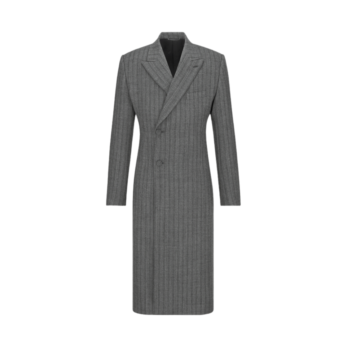 디올 스트라이프 버진 울 트윌 바 코트 오블리크 클로저 그레이(Dior Striped Virgin Wool Twill Bar Coat with Oblique Closure Gray) - 1
