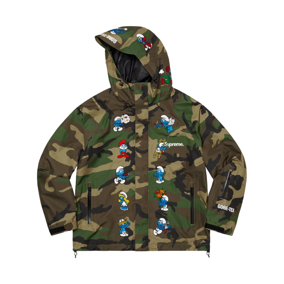 슈프림 스머프 고어텍스 쉘 자켓 우드랜드 카모 - 20FW(Supreme Smurfs Gore-Tex Shell Jacket Woodland Camo - 20FW) - 2