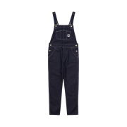 (W) Carhartt WIP Gallatin Blue Stretch Denim Bib Overall Blue Rinsed