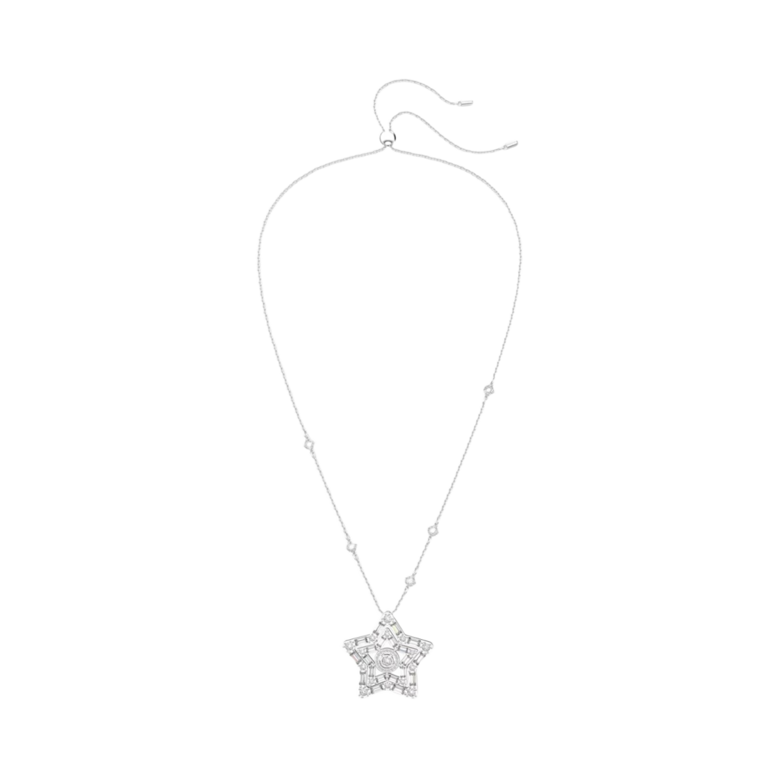5639024 (W) Swarovski Stella Pendant White Rhodium Plated