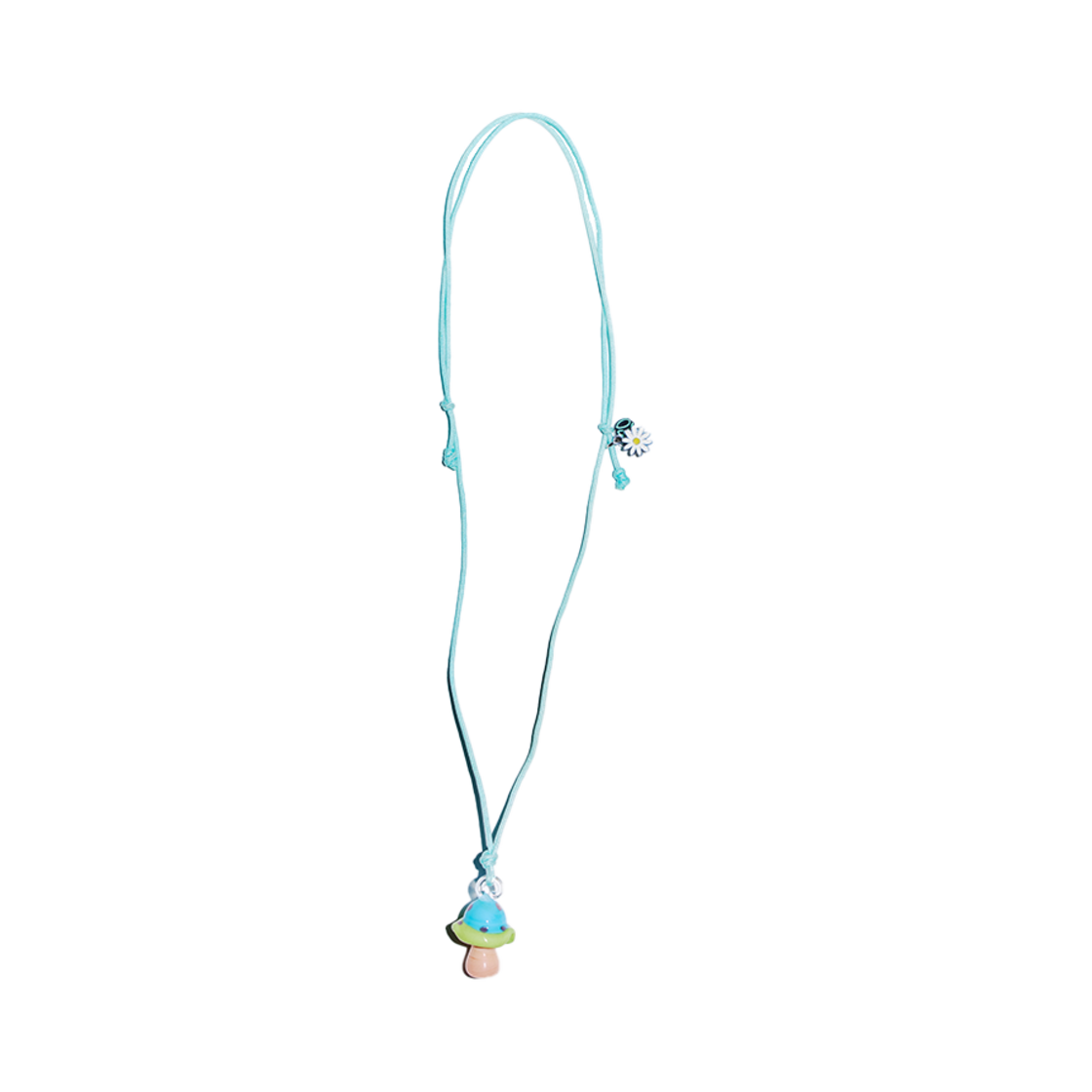 니로 세렌디피티 아이러브 머슈룸 네크리스 폴리 스트랩 스카이블루(NiRO.SERENDiPiTY I love Mushroom Necklace Poly Strap #104 Sky Blue)