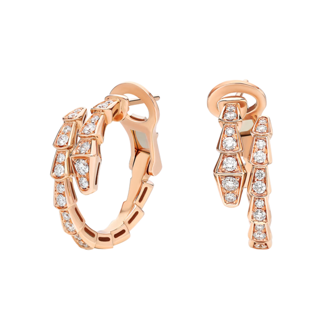 불가리 세르펜티 바이퍼 이어링 로즈 골드 다이아몬드(Bulgari Serpenti Viper Earrings Rose Gold Diamond)
