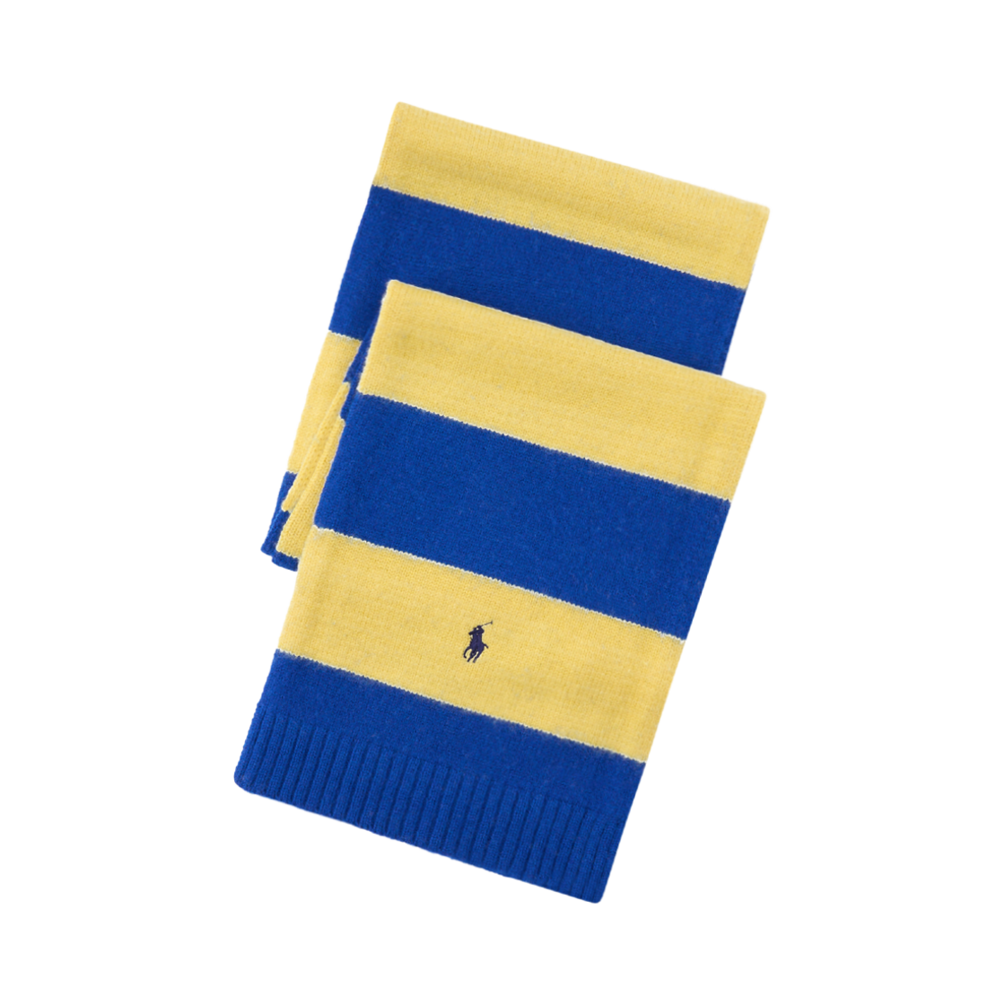 [30%적립] 폴로 랄프 로렌 포니 컬러 블록 울 스카프 옐로우 로얄 - 24FW([30%적립] Polo Ralph Lauren Pony Color Block Wool Scarf Yellow Royal - 24FW)