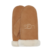 (W) UGG Shearling Embroider Mitten Chestnut