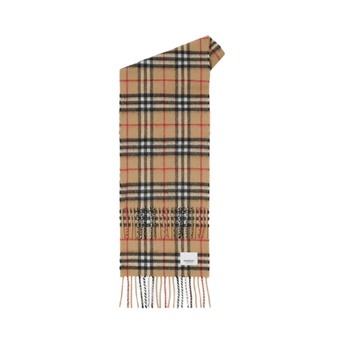 (키즈) 버버리 체크 캐시미어 머플러 아카이브 베이지((Kids) Burberry Check Cashmere Muffler Archive Beige) - 1