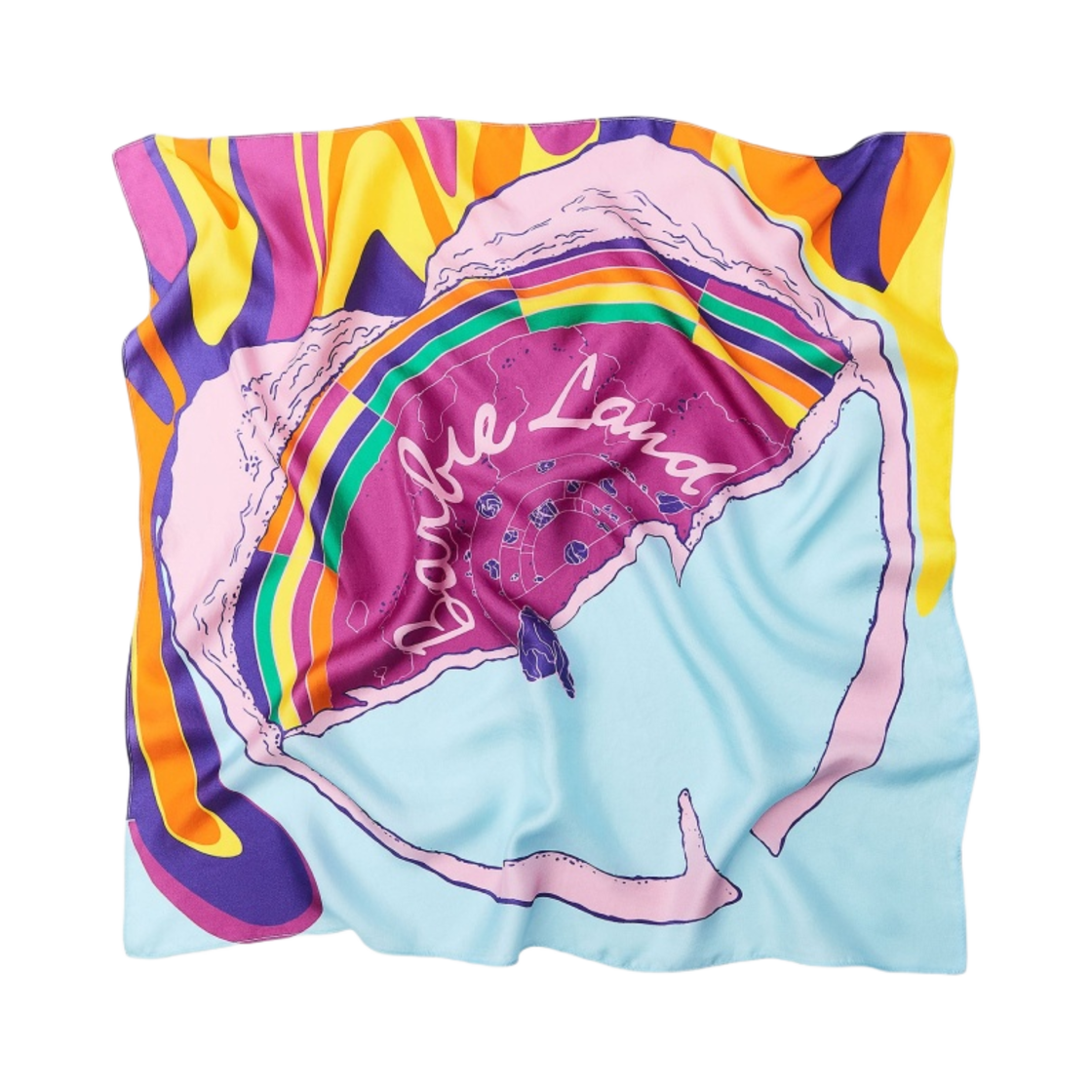 자라 x 바비 더 무비 워너 브라더스 프린트 실크 스카프 멀티컬러(Zara x Barbie The Movie Warner Bros. Print Silk Scarf Multicolour) - 1