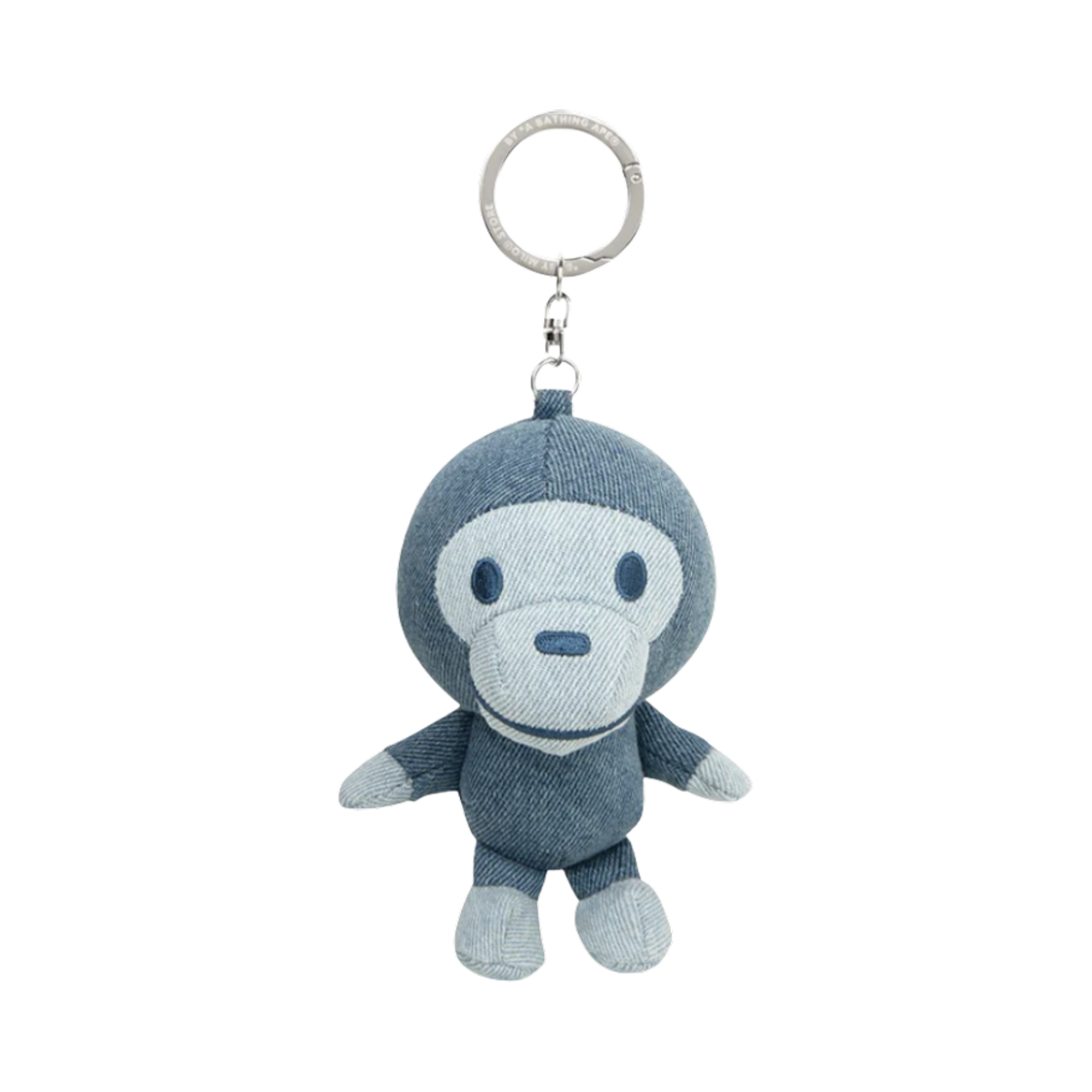 베이프 베이비 마일로 플러시 데님 돌 키체인 라이트 인디고(BAPE Baby Milo Plush Denim Doll Keychain Light Indigo)