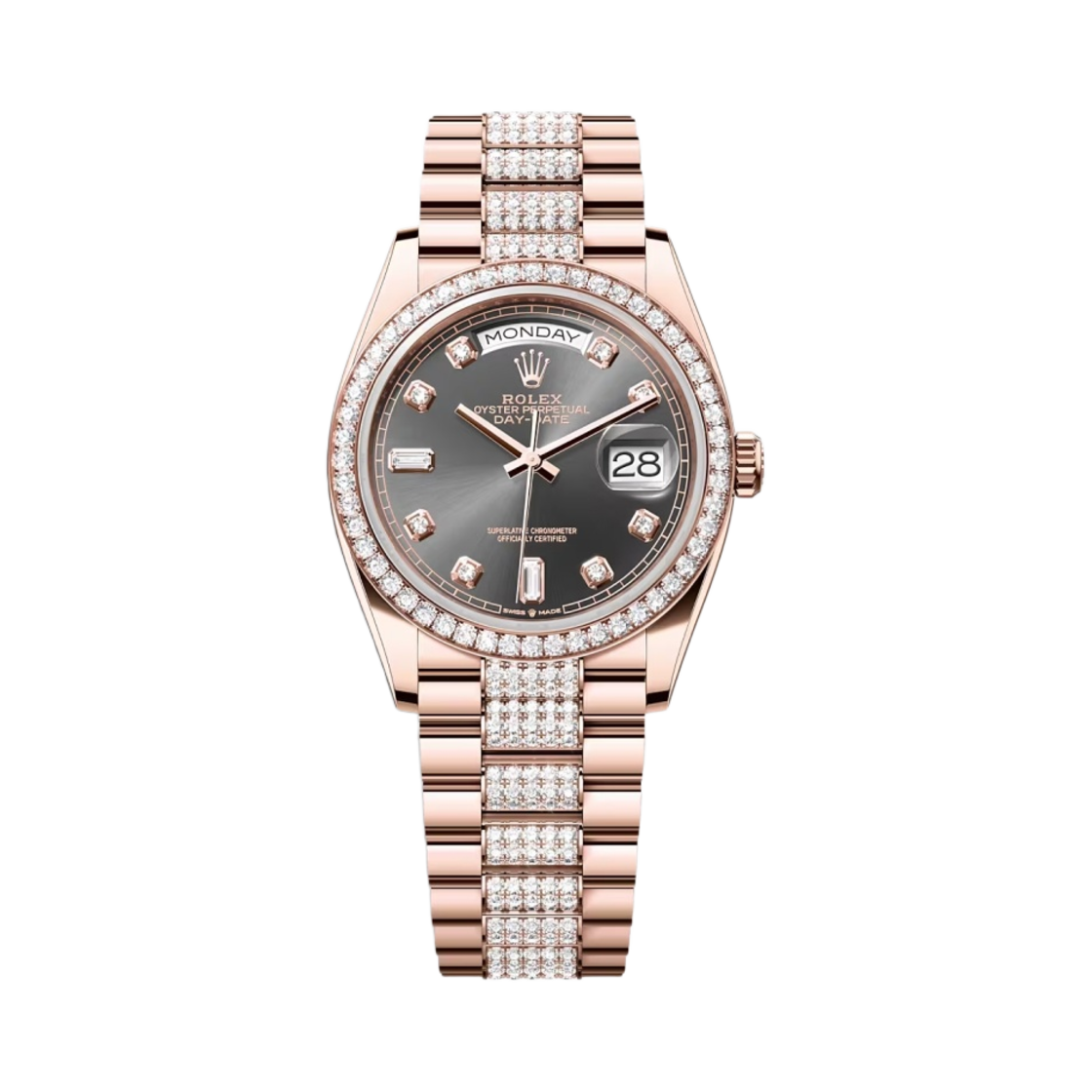 롤렉스 데이데이트 36mm 128345RBR 슬레이트 다이아 셋팅 다이아 셋팅 프레지던트(Rolex Day-Date 36mm 128345RBR Slate Diamond-Set Diamond-Set President) - 1