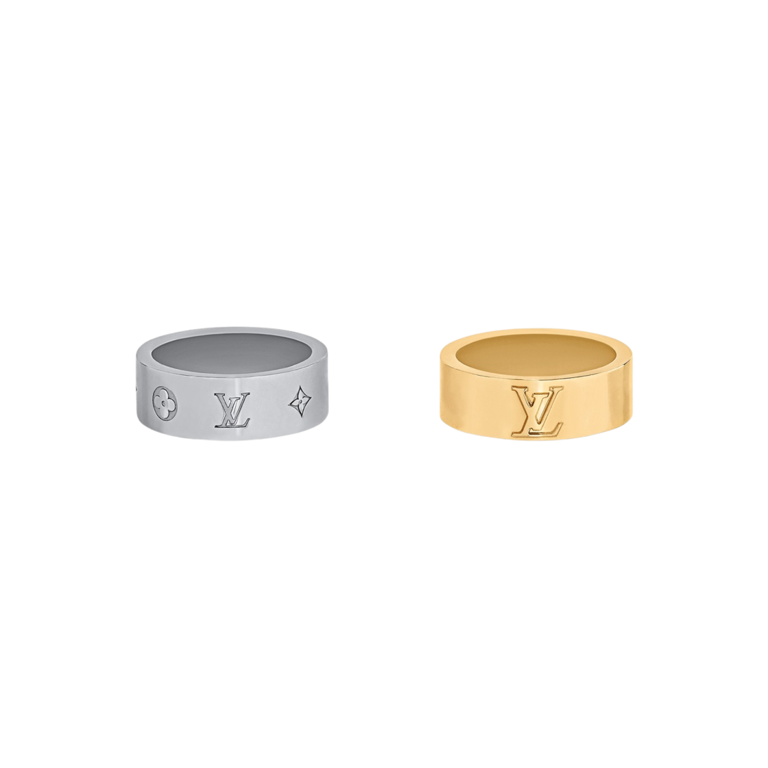 루이비통 인스팅트 링 골드 & 실버 (2개 세트)(Louis Vuitton Instinct Rings Gold & Silver (Set of 2))