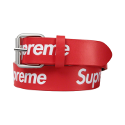 Supreme Repeat Leather Belt Red - 22SS