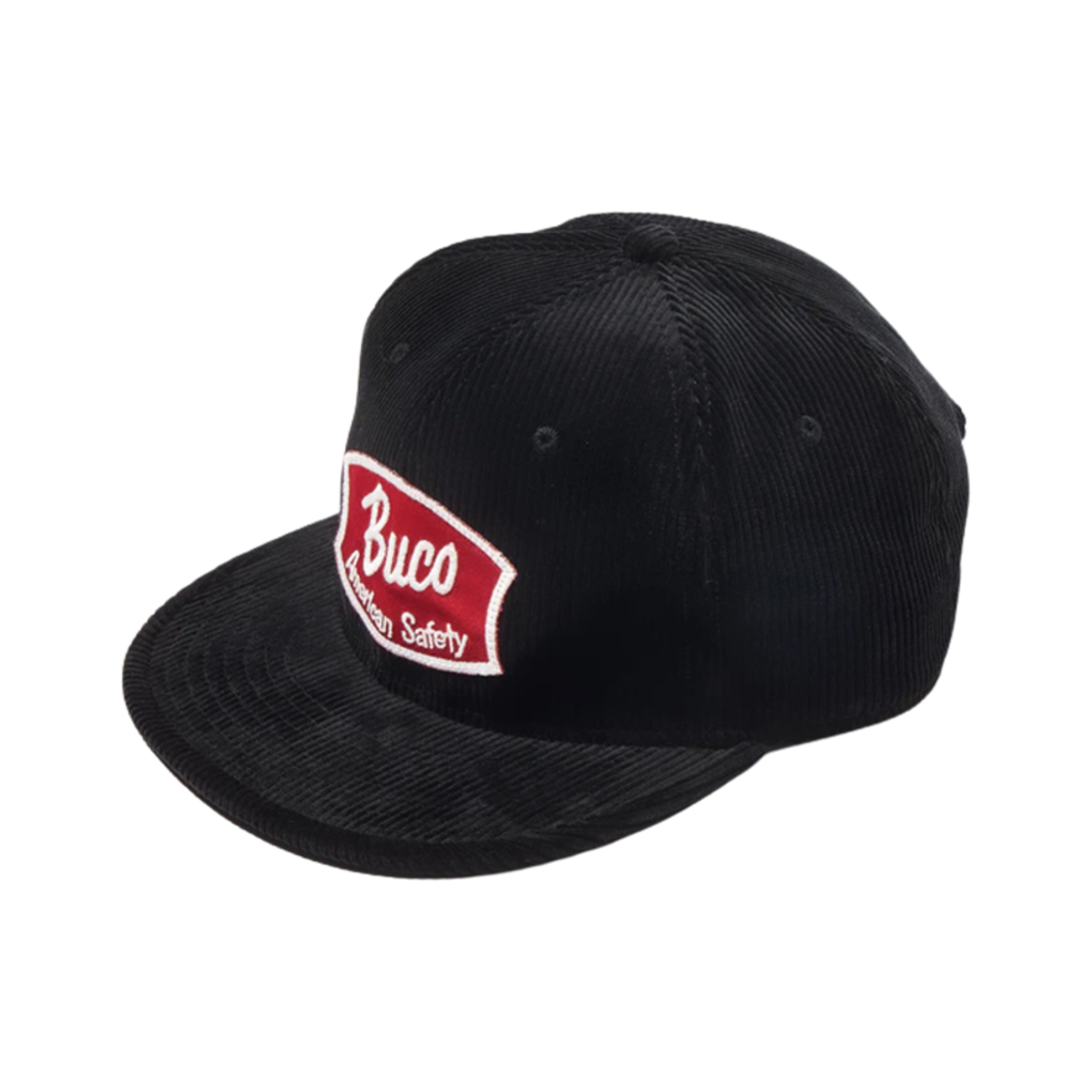 BA23102 The Real McCoy's Buco Corduroy Strap-Back Cap Black