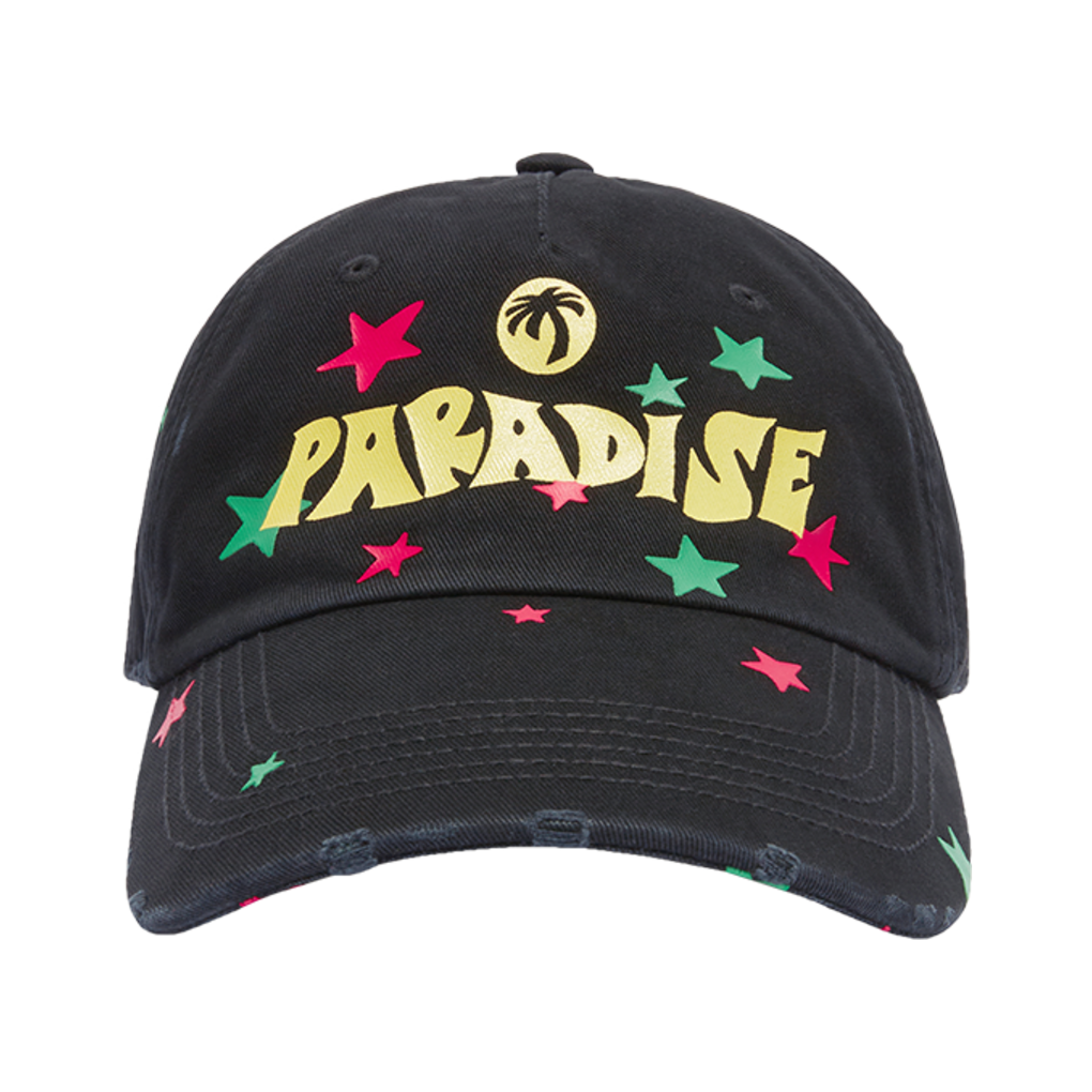 P9Y7MMD99 Palm Angels Paradise Palm Cap Black - Yellow