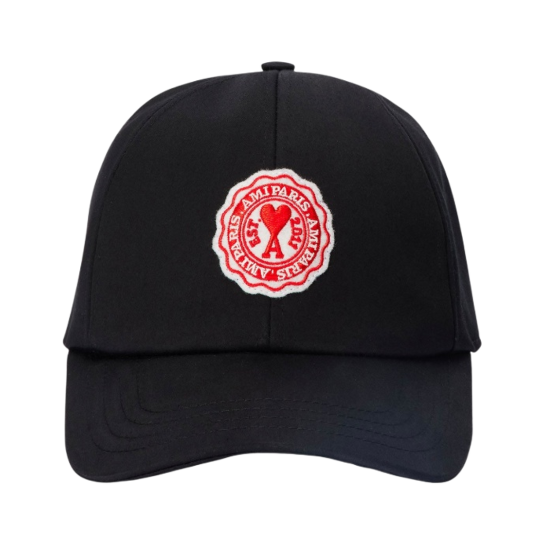 아미 스몰 하트 로고 패치 캡 블랙(AMI de Coeur Patch Cap Black) - 1