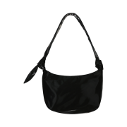ACOC Glossy Halfmoon Cross Bag Black