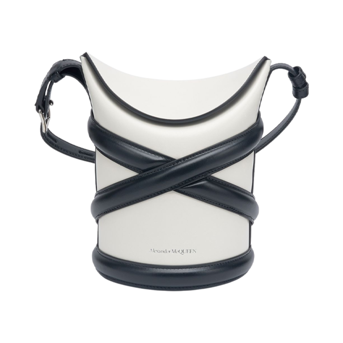 6564671YB419090 Alexander McQueen Curve Bag Ivory