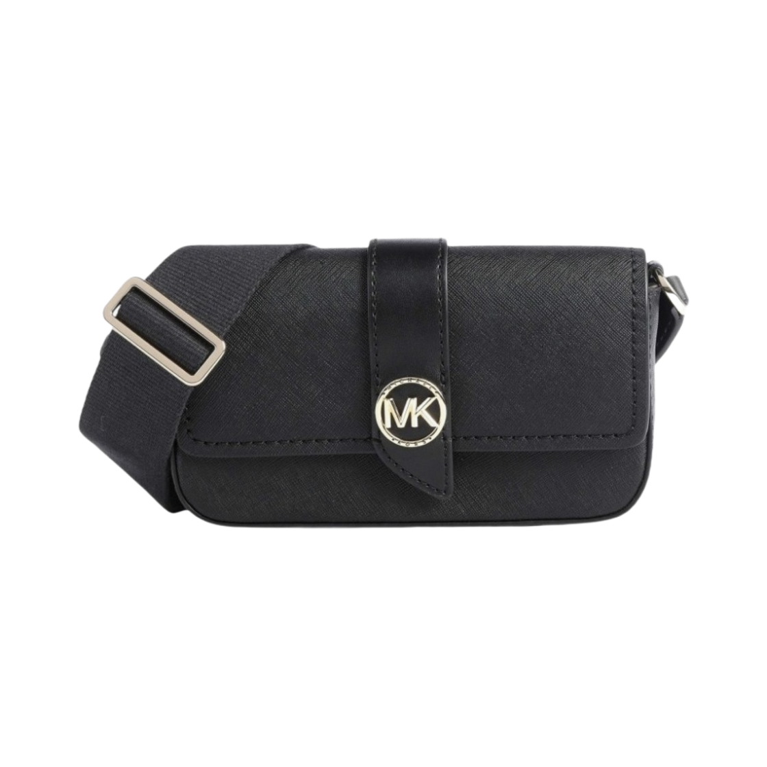 32S3GGRC1L001 Michael Kors Greenwich Extra Small Saffiano Leather Sling Crossbody Bag Black