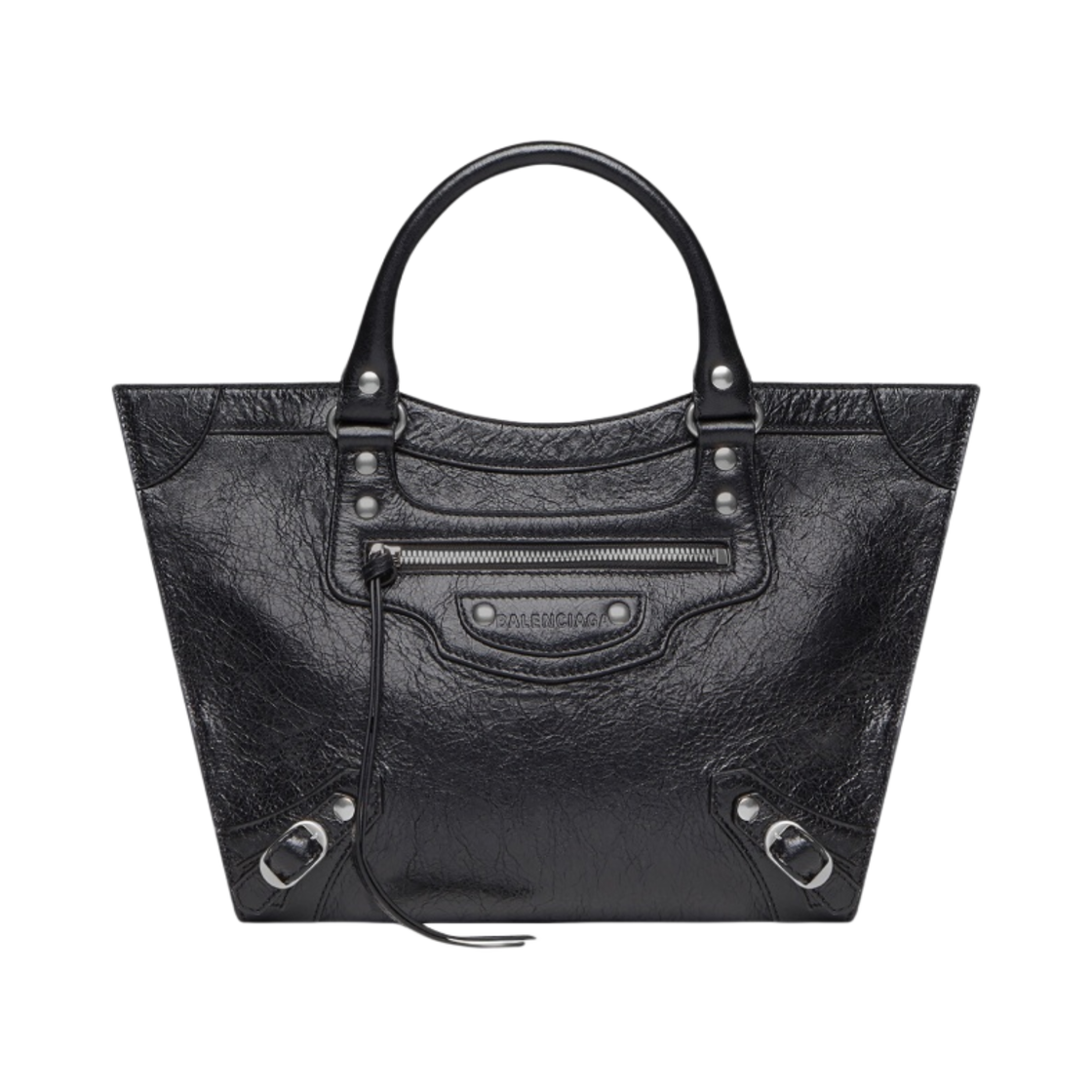 발렌시아가 네오 클래식 업사이드 다운 미디움 이스트 웨스트 토트백 블랙(Balenciaga Neo Classic Upside Down Medium East-West Tote Bag Black) - 1