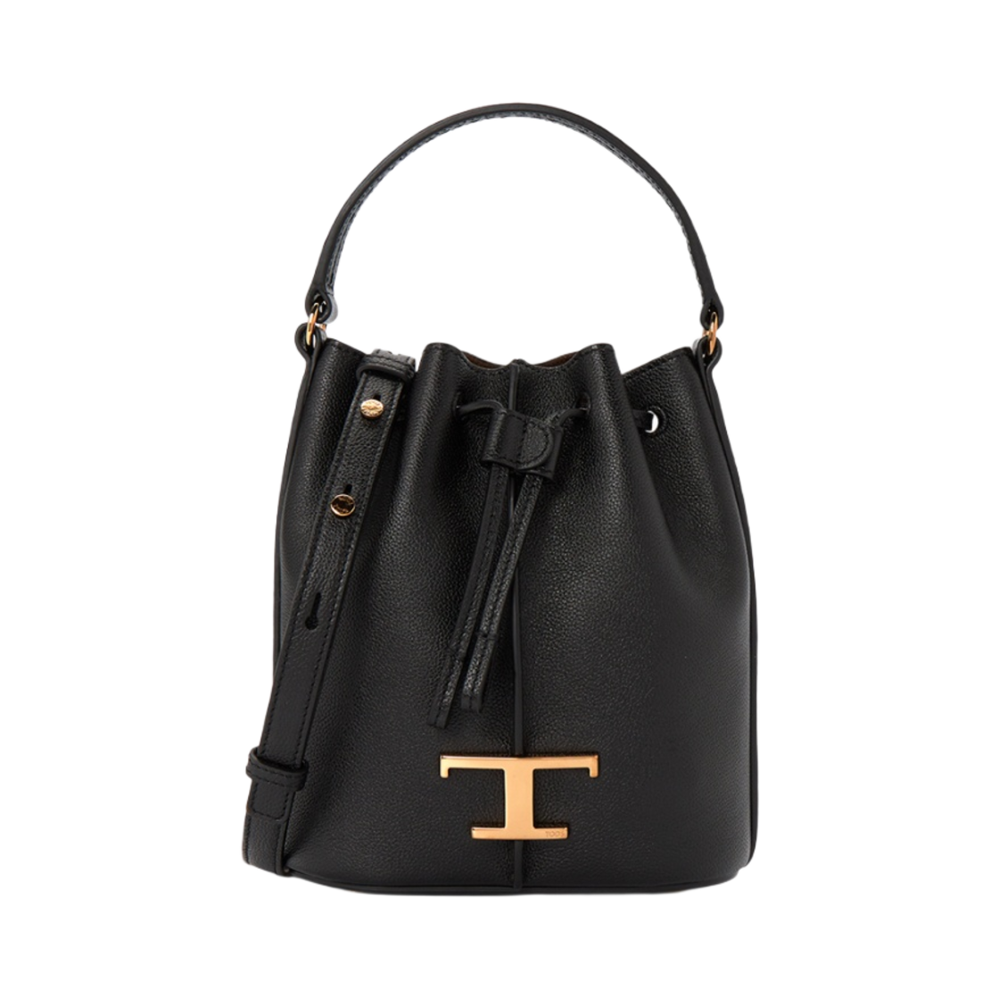 토즈 레더 마이크로 T 타임리스 버킷백 블랙