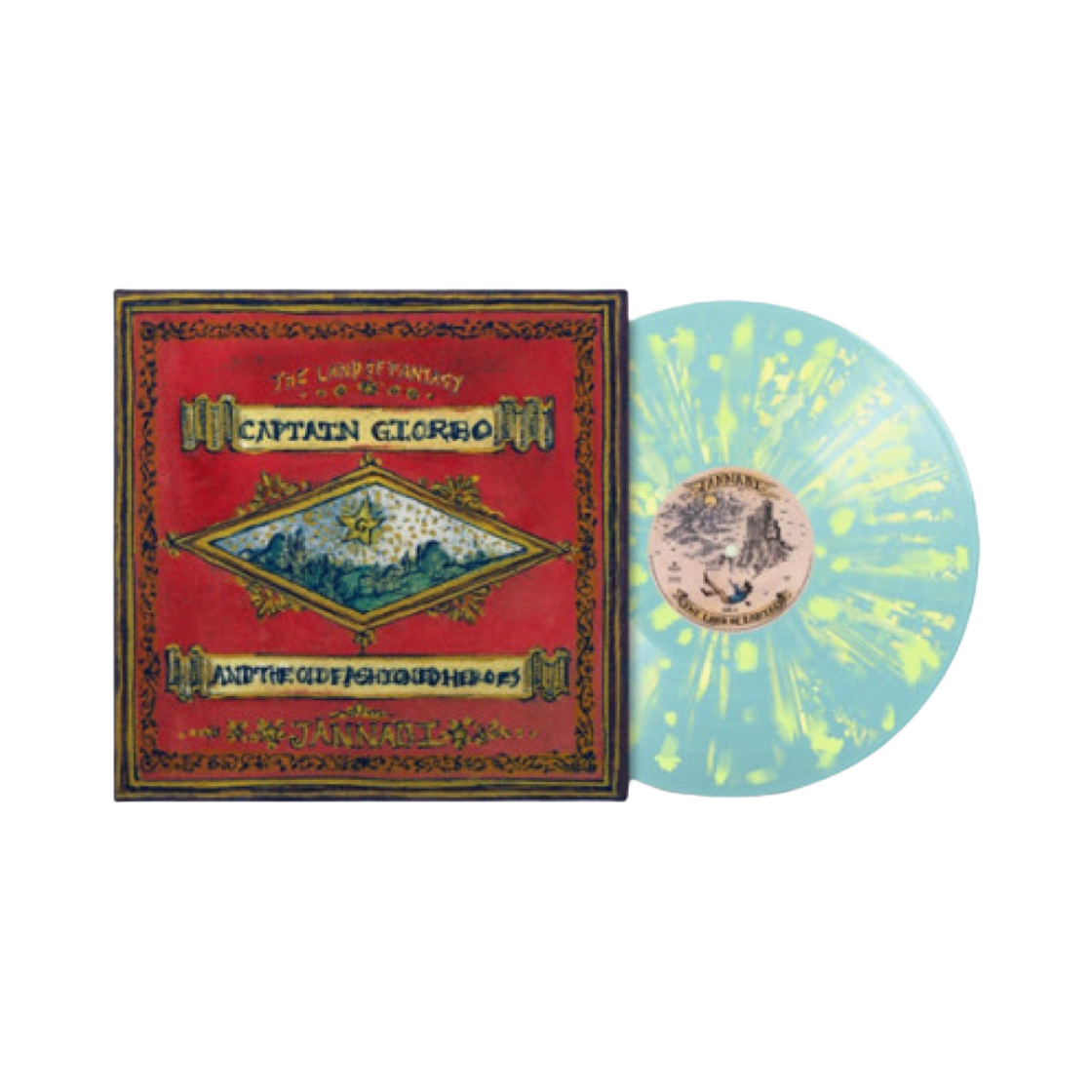 잔나비 환상의 나라 클리어 LP 블루 & 옐로우 스플레터 믹스(Jannabi The Land of Fantasy LP Clear Blue & Yellow Splatter Mix)