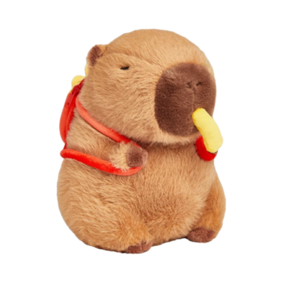 더 그린 파티 카피바라 감자튀김 백팩 봉제 인형 브라운(The Green Party Capybara French Fries Backpack Plush Doll Brown)