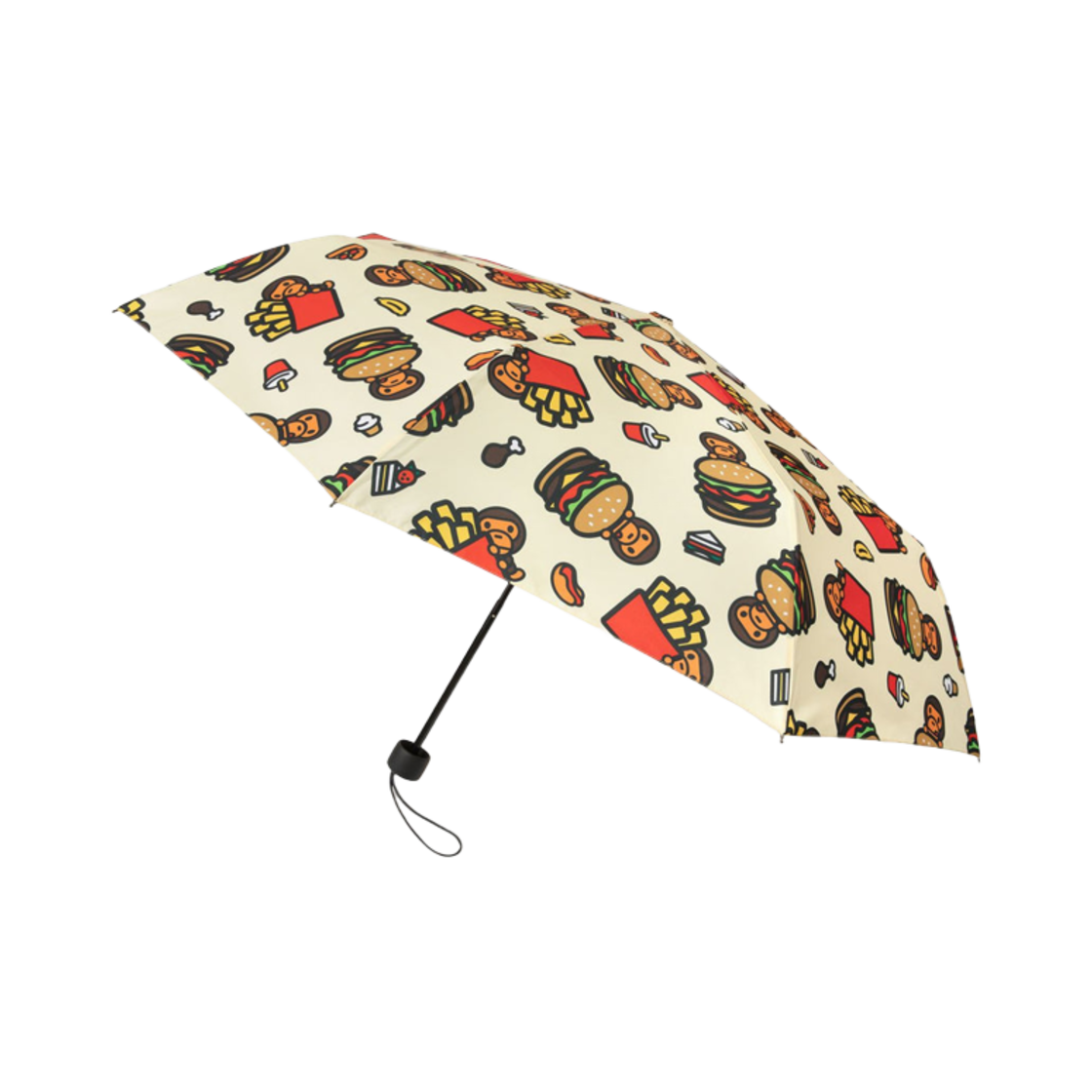 - BAPE Fast Food All Print Pattern Folding Umbrella Ivory