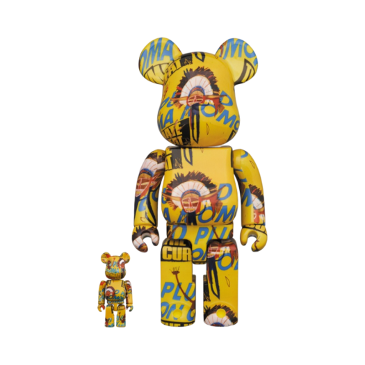 Bearbrick Andy Warhol x Jean-Michel Basquiat #3 100% & 400% Set