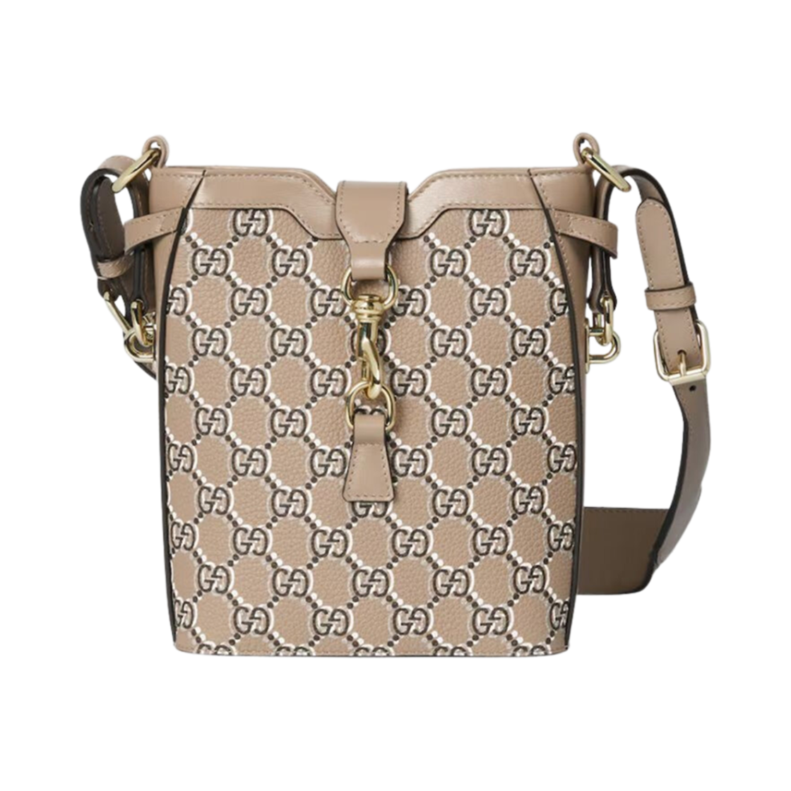 구찌 레더 미니 버킷백 토프(Gucci Leather Mini Bucket Bag Taupe) - 1