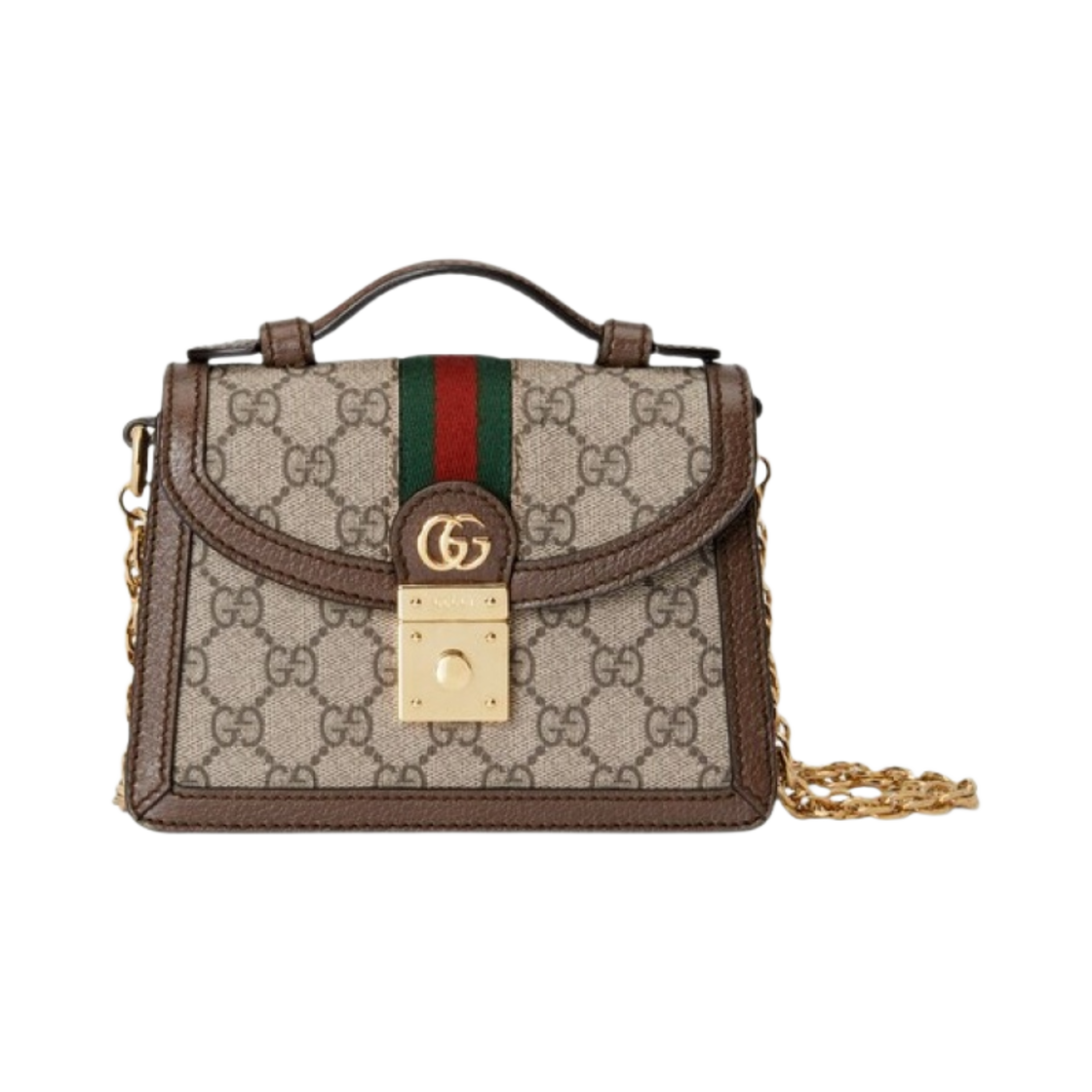 구찌 오피디아 GG 미니 숄더백 베이지 에보니 브라운(Gucci Ophidia GG Mini Shoulder Bag Beige Ebony Brown) - 1