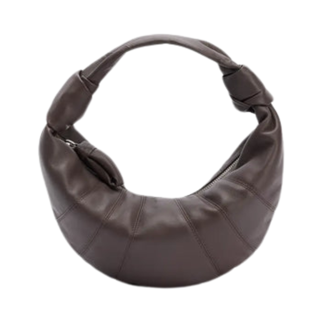 BG0125-LL095-102 Lemaire Mini Fortune Croissant Bag Soft Nappa Leather Mink