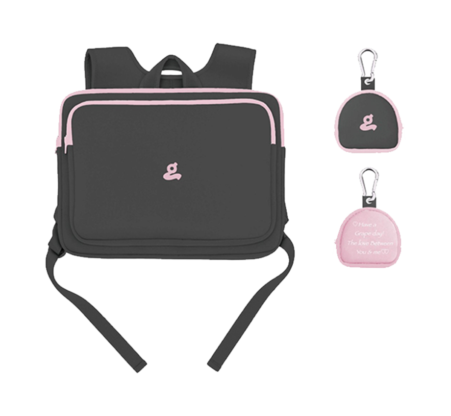 그레이프 랩탑 백 핑크 그레이(GRAPE Laptop Bag Piink Grey)