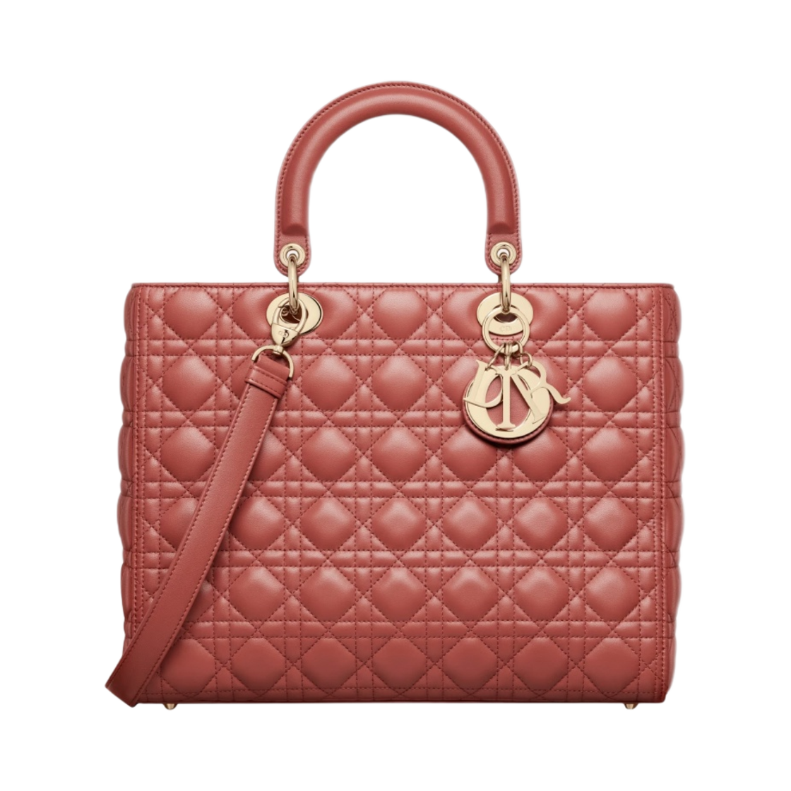 디올 라지 레이디 백 까나쥬 램스킨 러스트 컬러(Dior Large Lady Bag Cannage Lambskin Rust Colored) - 1