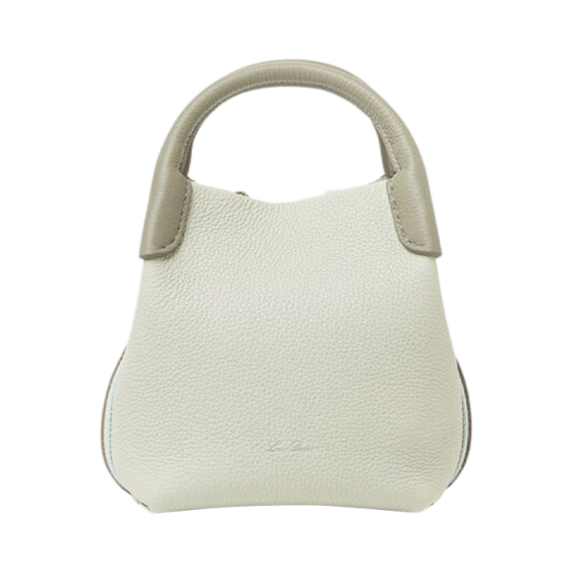 FAO6488-B4XJ Loro Piana Calfskin Micro Bale bag Deep Ice Dried Taragon Sun Gold