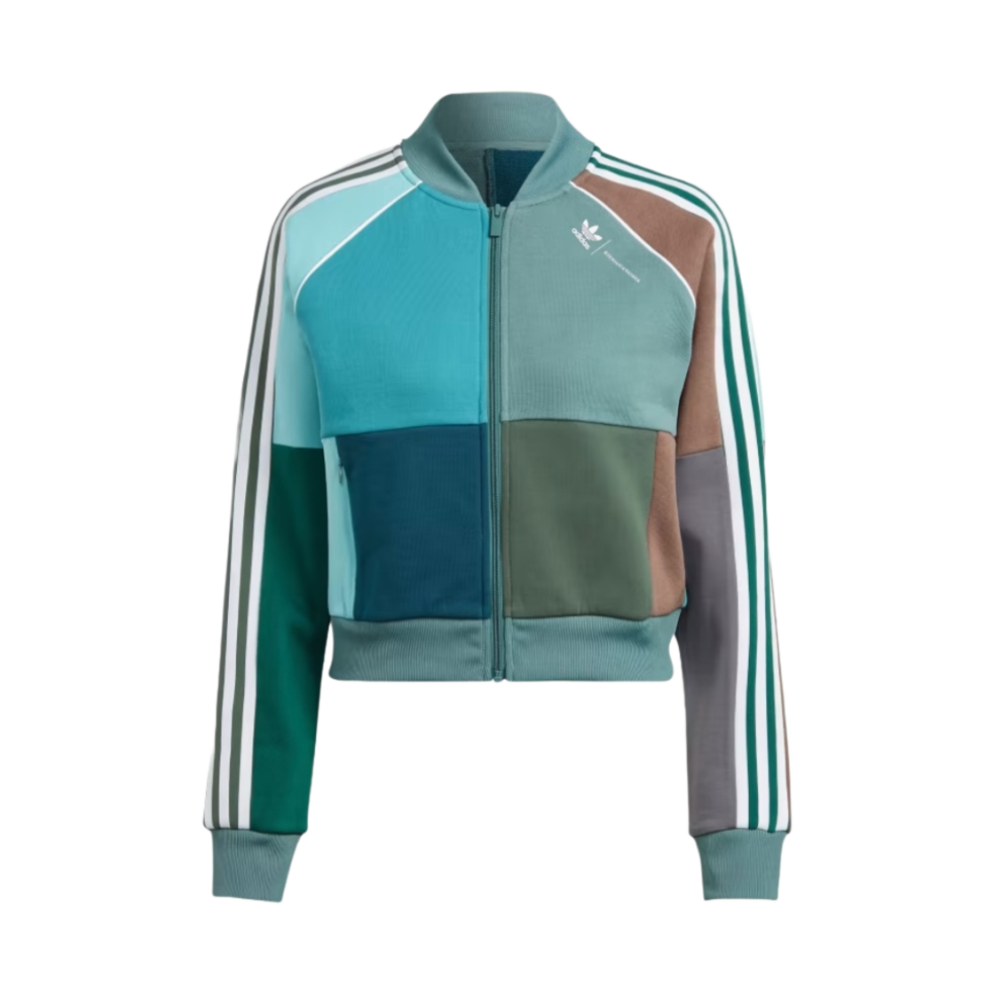 II0760 Adidas x Kseniaschnaider Reprocessed Short Track Jacket Jersey Multicolor - KR Sizing