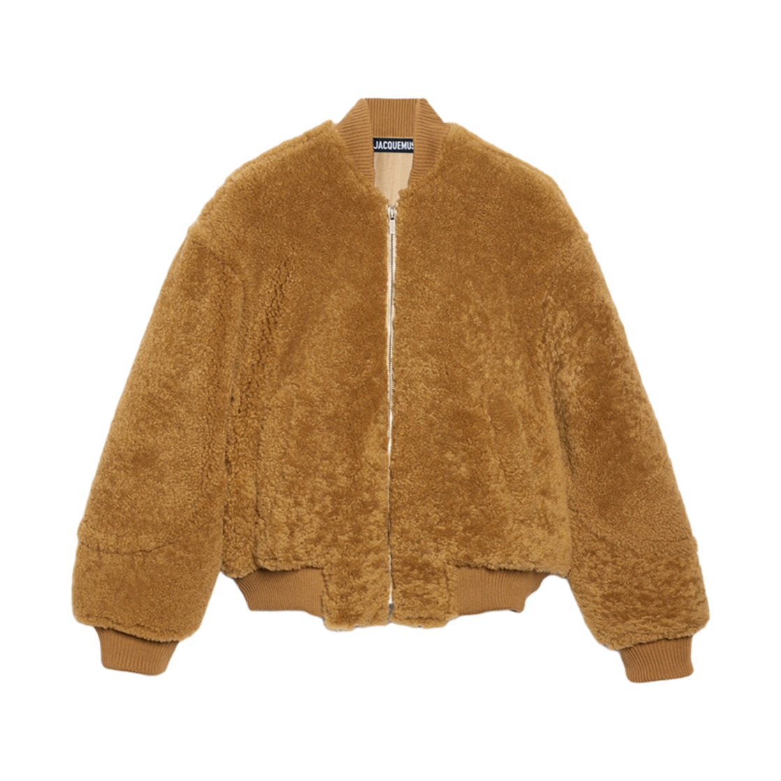 236CO010-1106-830 Jacquemus Le Blouson Pilou Shearling Bomber Camel