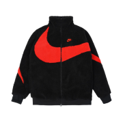 Nike Big Swoosh Full Zip Jacket Black Chili Red