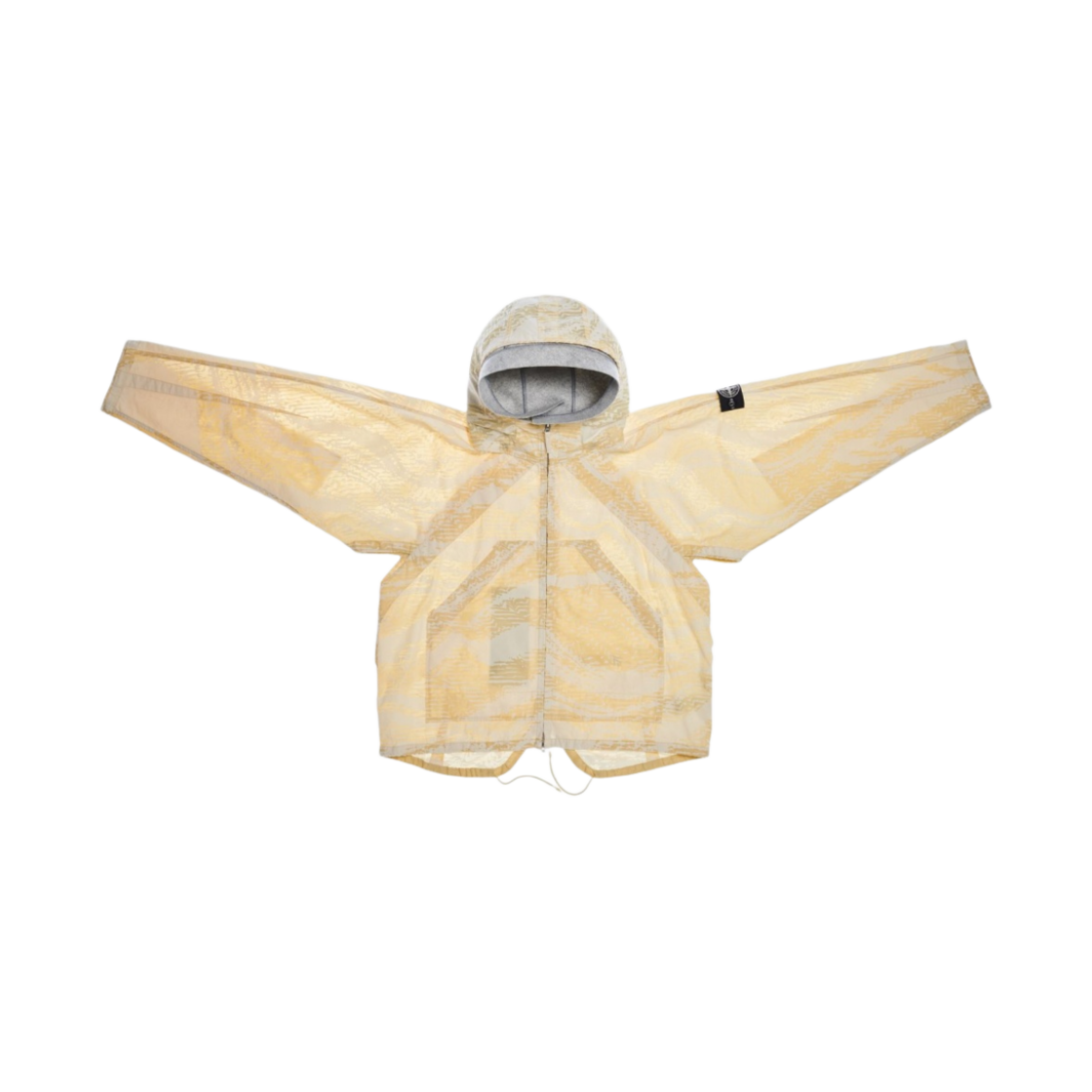 스톤 아일랜드 408R1 프로토타입 리서치 100피스 리미티드 에디션 숏 피쉬테일 파카 아이보리 - 22FW