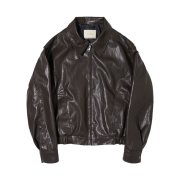 [예약 배송] Siyazu SIOT4075 Leather Bomber Jacket_Brown