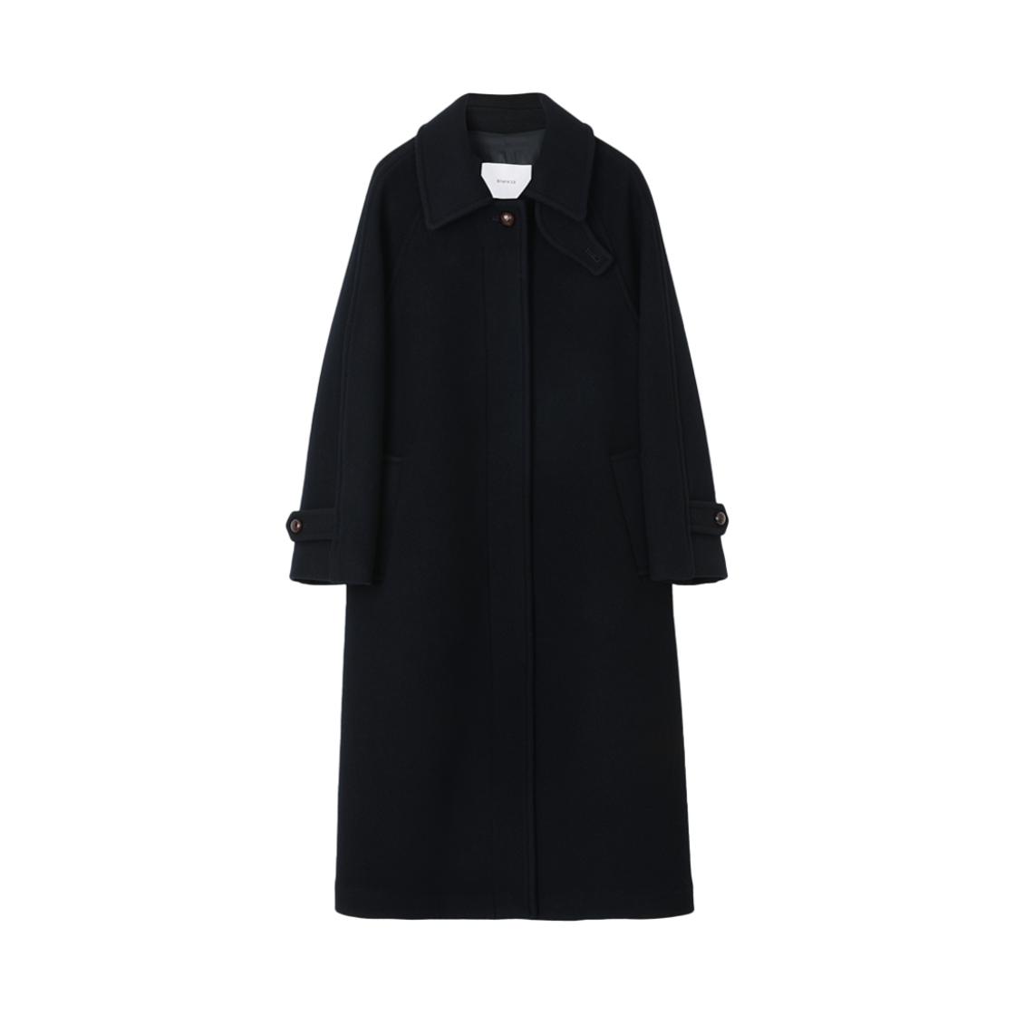 20WTCT006NYF Blank03 Wool Balmacaan Coat Navy
