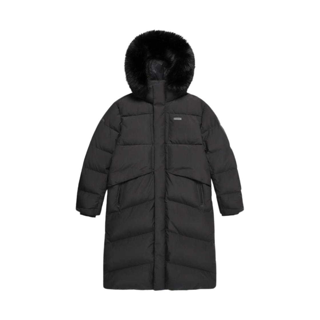 N244MDW320 National Geographic Atlas Windstopper Long Length Goose Down Jumper Stone Grey