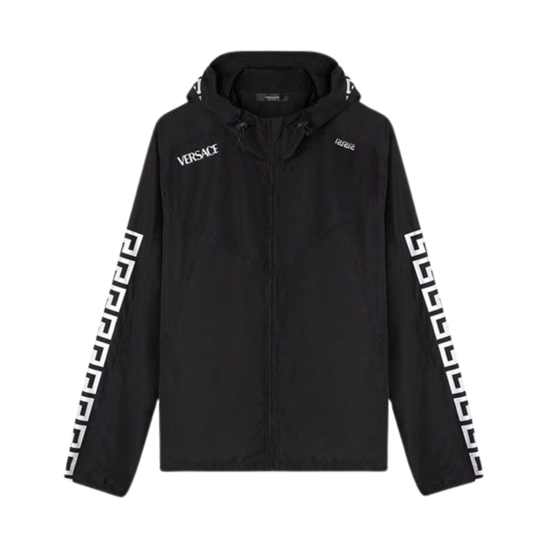 1004115-1A01804-1B000 Versace Greca Running Windbreaker Black