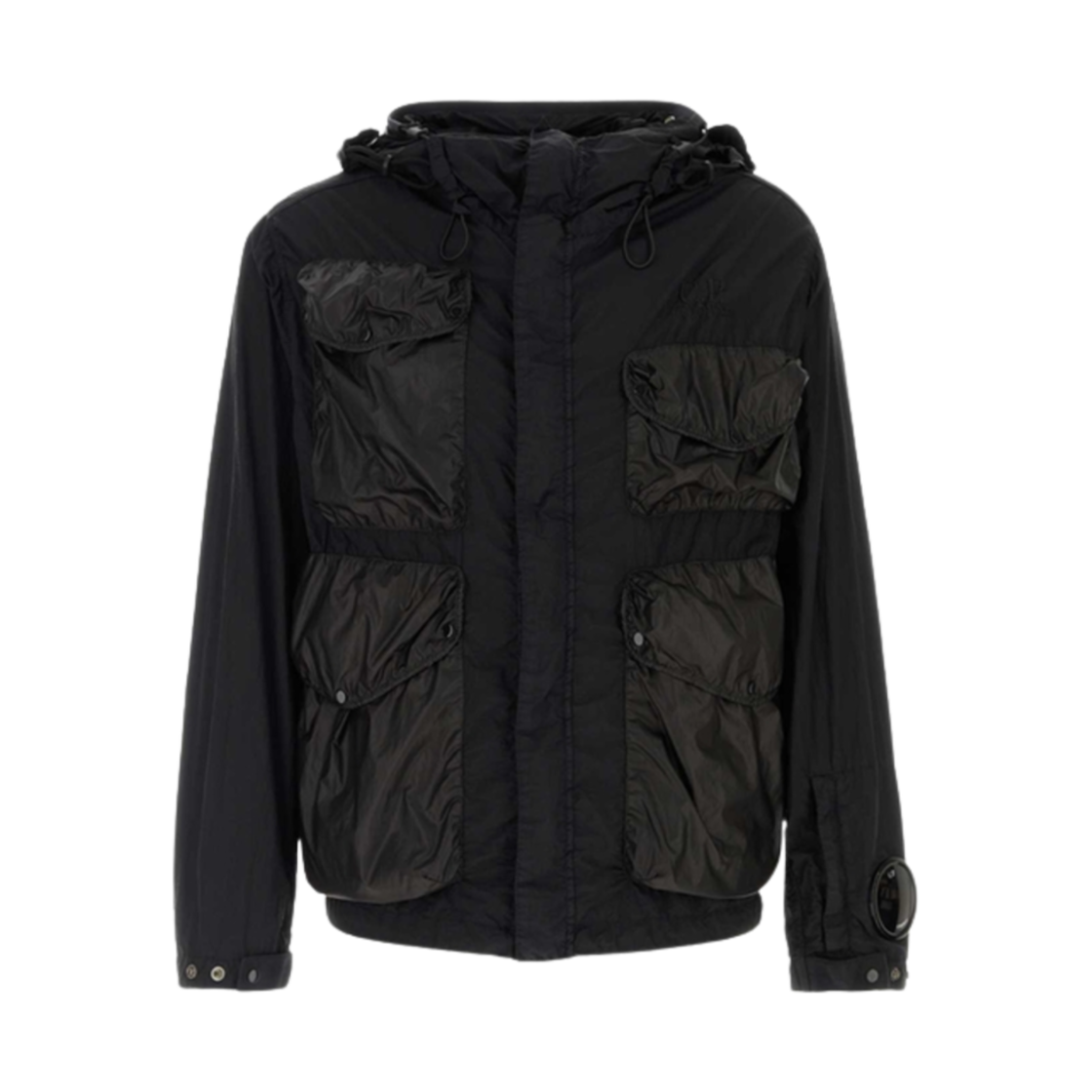 18CMOW209A005783M999 C.P. Company Logo Embroideryed Multipocket Jacket Black - 25SS