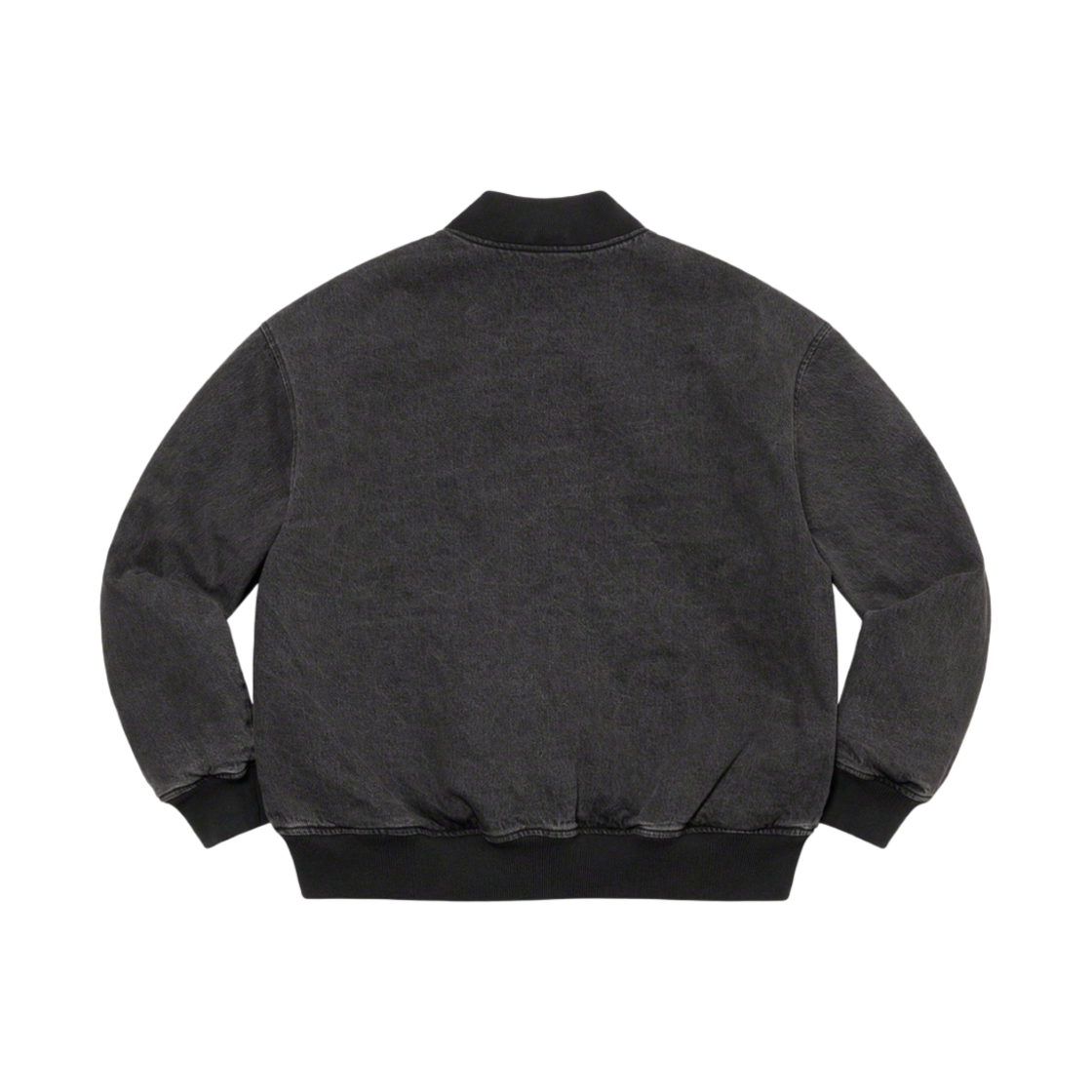 - Supreme Washed Knockout Denim Varsity Jacket Washed Black - 23SS - #3