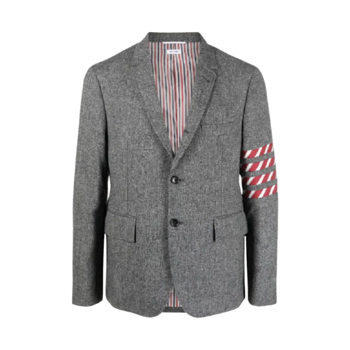MJU490A-05385-035 Thom Browne 4-Bar Donegal Tweed Sport Coat Medium Grey