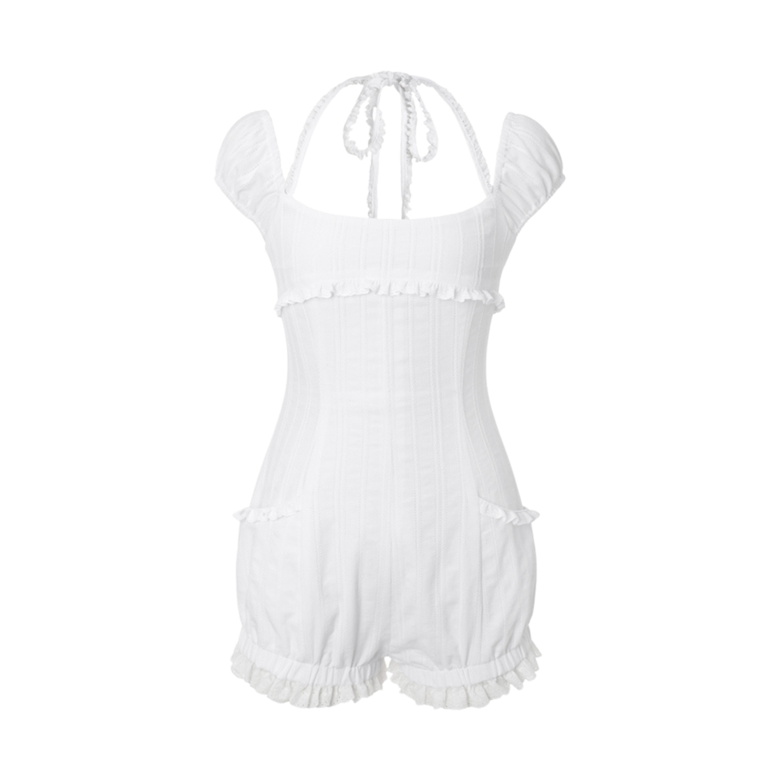 - (W) Threetimes Angel Jumpsuit White