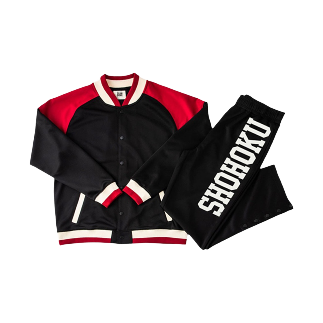 토에이 스튜디오 더 퍼스트 슬램 덩크 쇼호쿠 저지 세트 블랙 레드(Toei Studio The First Slam Dunk Shohoku Jersey Set Black Red)