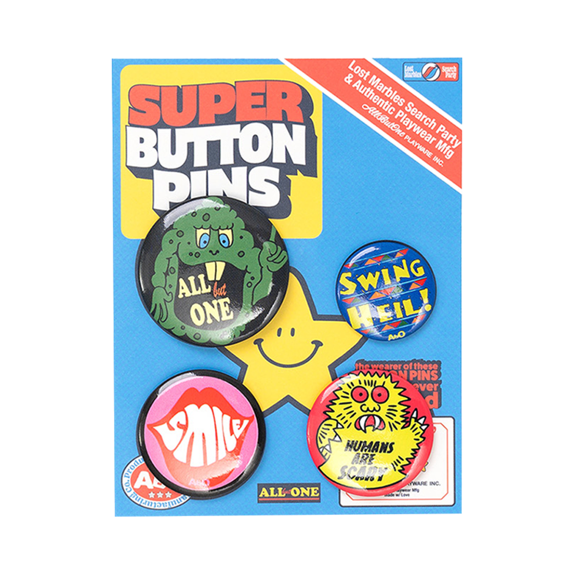 AB25SSUKR001XX ABO Button Pin Monster Pack 1