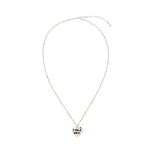 HM25GD074 Human Made Heart Silver Necklace Silver