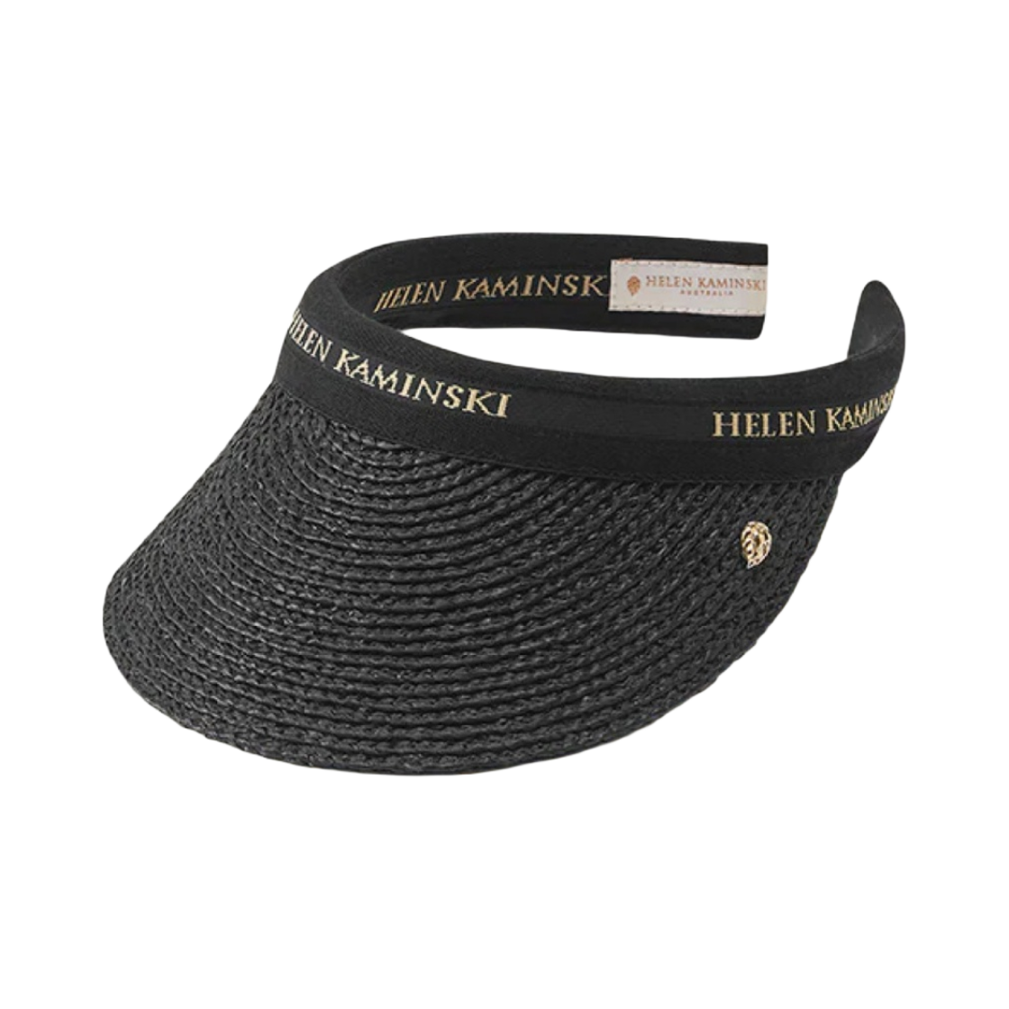 HAT50318 (W) Helen Kaminski Marina Charcoal Black Logo