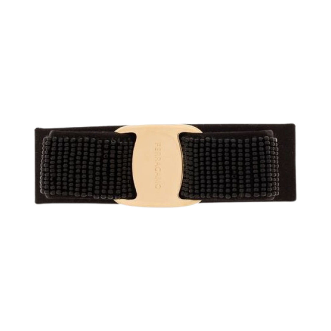 340418-771498 (W) Ferragamo Vara Bow Hair Clip with Beading Black